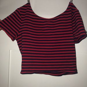 Red and blue crop top!